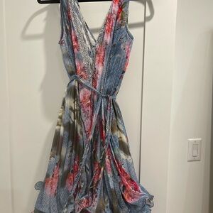 Floral V-Neck Wrap Dress